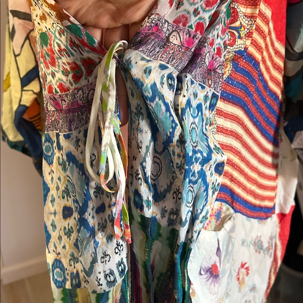 JOHNNY WAS Lolita Mix-Print Silk Kimono Jacket size XXL - Picture 10 of 16